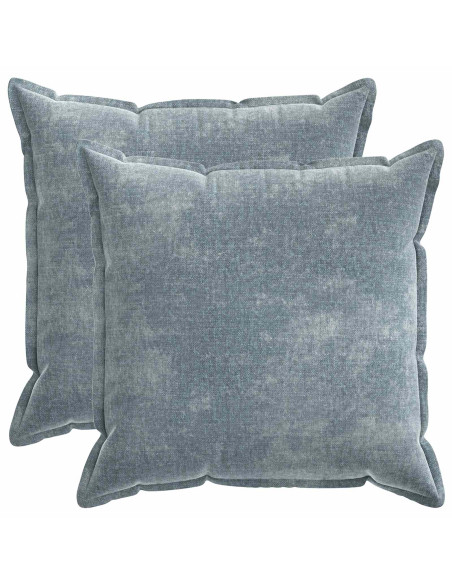 Federa 2 pz HOUTEN Azzurro 55 x 55 cm Tessuto Chenille