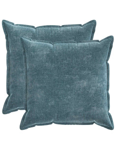 Federa 2 pz HOUTEN Blu 55 x 55 cm Tessuto Chenille 2