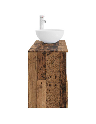 Set di mobili per il bagno 2 pz Legno antico