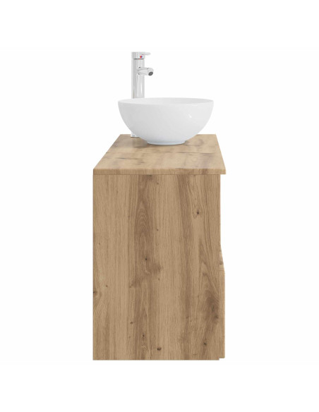 Set di mobili per il bagno 2 pz Rovere Artigianale