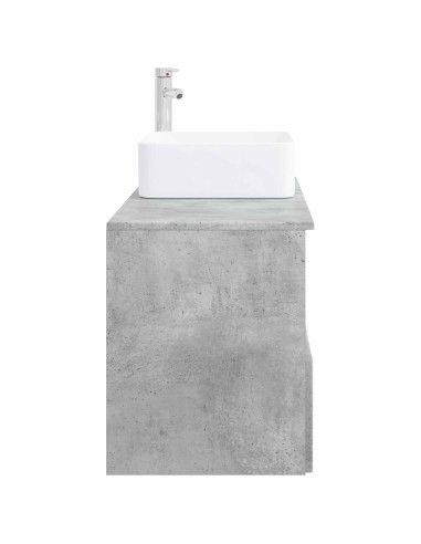 Set di mobili per il bagno 2 pz Grigio Cemento