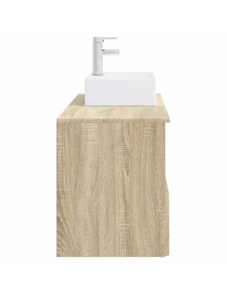 Set di mobili per il bagno 2 pz Rovere Sonoma