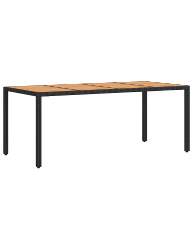 Set da pranzo per esterni 9 pz Nero