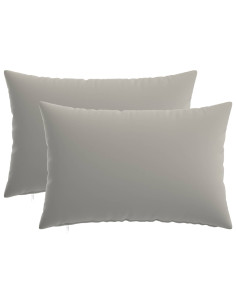 Federa 2 pcs HEERLEN Grigio 40 x 60 cm Poliestere