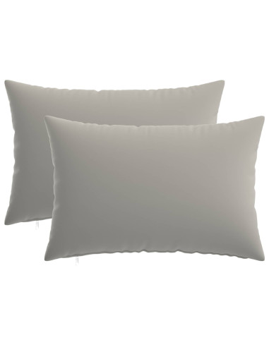 Federa 2 pcs HEERLEN Grigio 40 x 60 cm Poliestere