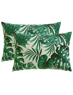 Federa 2 pcs HEERLEN Motivo a Foglie 40 x 60 cm Poliestere