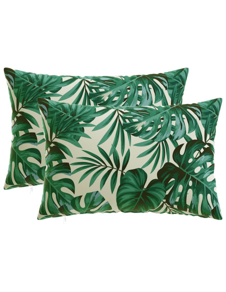 Federa 2 pcs HEERLEN Motivo a Foglie 40 x 60 cm Poliestere