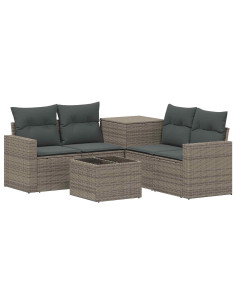 Set di divani 6 pz Grigio e Grigio Scuro 2
