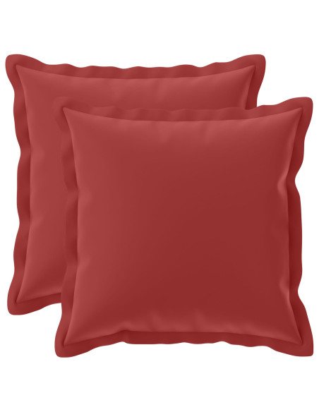 Federa 2 pz HOUTEN Rosso Vino 40 x 40 cm Poliestere