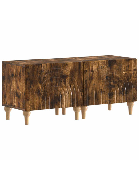 Mobile TV LED a 3 pezzi Rovere Fumo Legno ingegnerizzato