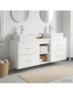 Set di Armadi da Bagno 3 pz Bianco 49,5 x 41 x 62,5 cm