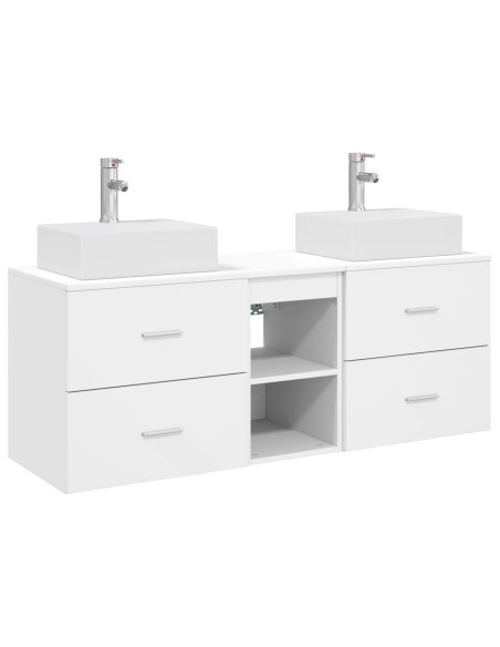 Set di Armadi da Bagno 3 pz Bianco 49,5 x 41 x 62,5 cm