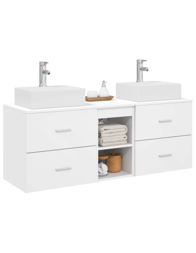 Set di Armadi da Bagno 3 pz Bianco 49,5 x 41 x 62,5 cm