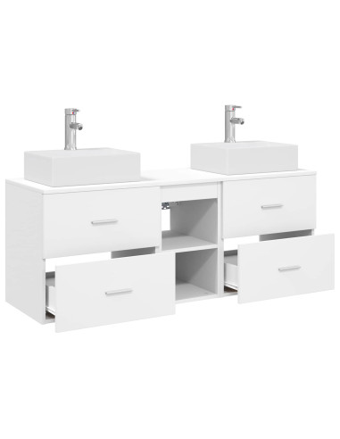 Set di Armadi da Bagno 3 pz Bianco 49,5 x 41 x 62,5 cm