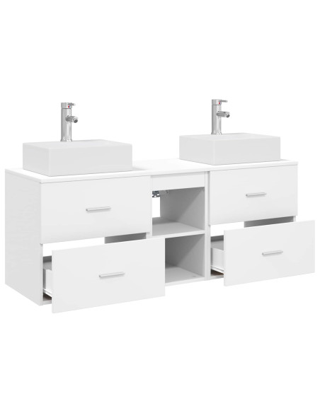Set di Armadi da Bagno 3 pz Bianco 49,5 x 41 x 62,5 cm