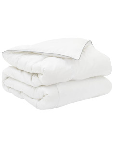 Set Duvet e Cuscino da Letto 2 pz Bianco Fibra di bambù 2