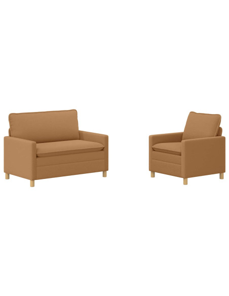 Set di divani 2 pz Beige Tessuto