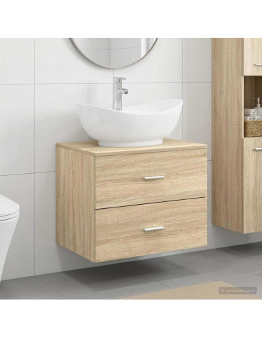 Set di mobili per il bagno Rovere Sonoma Legno ingegnerizzato