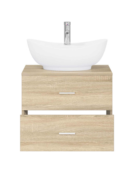 Set di mobili per il bagno Rovere Sonoma Legno ingegnerizzato