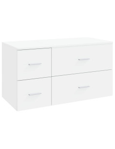 Set di mobili per il bagno 2 pz Bianco Legno ingegnerizzato 2