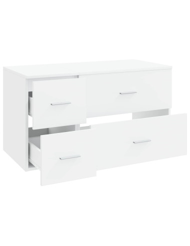 Set di mobili per il bagno 2 pz Bianco Legno ingegnerizzato