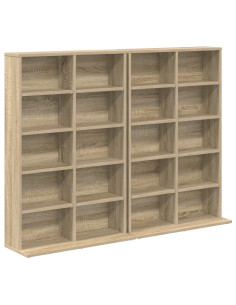 Mobile per CD 2 pz Rovere Sonoma 65 x 23,5 x 97,5 cm 2