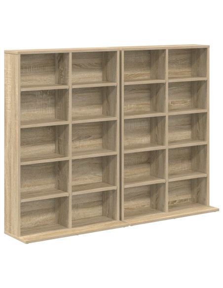 Mobile per CD 2 pz Rovere Sonoma 65 x 23,5 x 97,5 cm