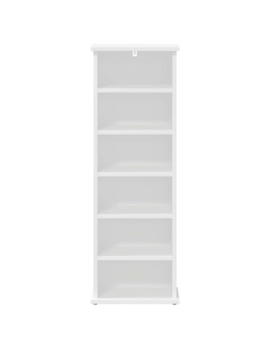 Mobile per CD Bianco 60 x 17 x 92 cm Legno ingegnerizzato