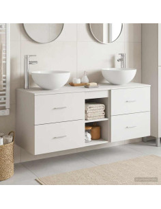 Set di Armadi da Bagno 3 pz Bianco 49,5 x 41 x 64,5 cm