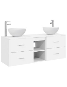 Set di Armadi da Bagno 3 pz Bianco 49,5 x 41 x 64,5 cm 2