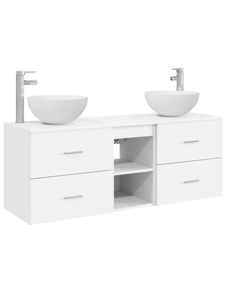 Set di Armadi da Bagno 3 pz Bianco 49,5 x 41 x 64,5 cm