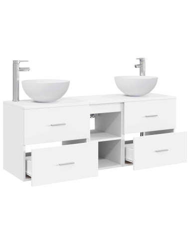 Set di Armadi da Bagno 3 pz Bianco 49,5 x 41 x 64,5 cm