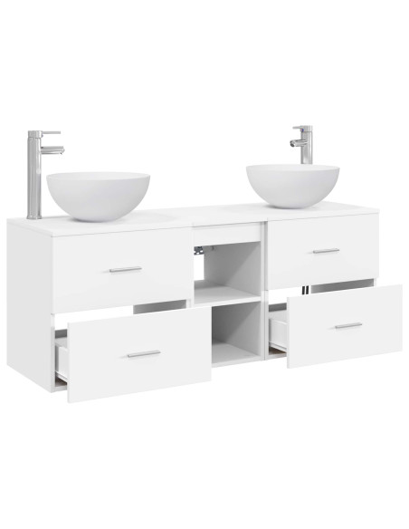 Set di Armadi da Bagno 3 pz Bianco 49,5 x 41 x 64,5 cm