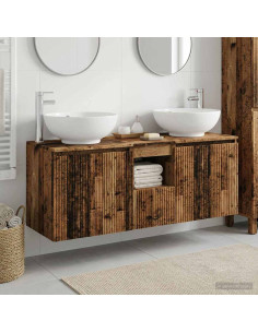 Set di Armadi da Bagno 3 pz Legno antico 49,5 x 44,5 x 65 cm