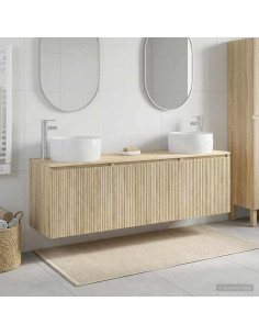 Set di Armadi da Bagno 3 pz Rovere Sonoma 49,5 x 44,5 x 66 cm