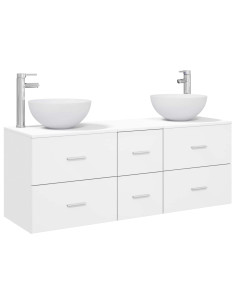 Set di Armadi da Bagno 3 pz Bianco 49,5 x 41 x 64,5 cm 2