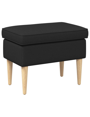 Poltrona con Ottomano 2 pz Nero Tessuto