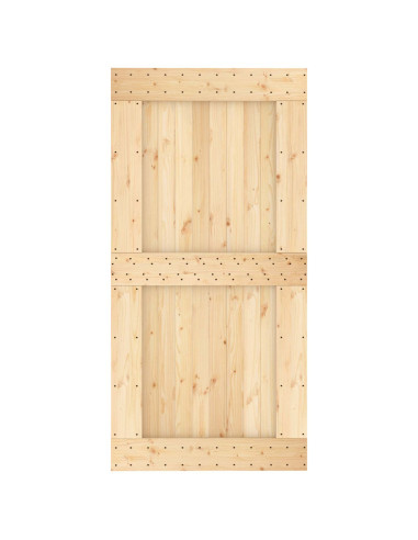 Porta scorrevole Naturale e Nero 100 x 210 cm