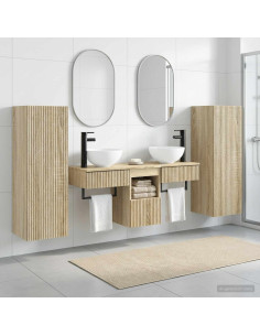 Set di mobili per il bagno 5 pz Rovere Sonoma