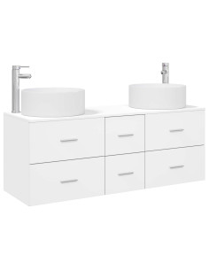 Set di mobili per il bagno 3 pz Bianco 49,5 x 44,5 x 65,5 cm 2