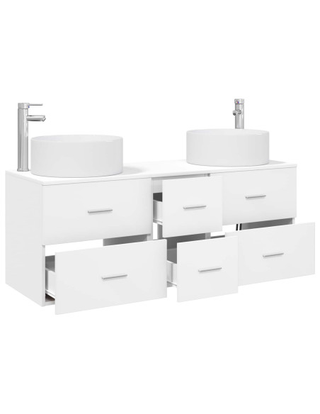 Set di mobili per il bagno 3 pz Bianco 49,5 x 44,5 x 65,5 cm