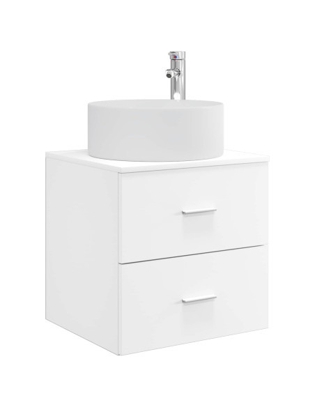 Set di mobili per il bagno 3 pz Bianco 49,5 x 44,5 x 65,5 cm