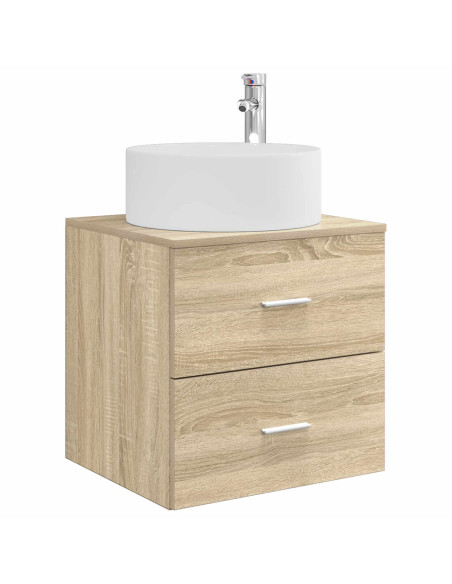 Set di mobili per il bagno 3 pz Rovere Sonoma