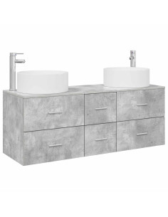 Set di mobili per il bagno 3 pz Grigio Cemento 2