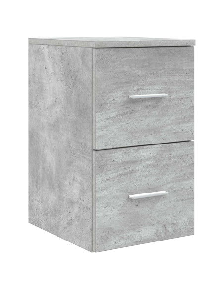Set di mobili per il bagno 3 pz Grigio Cemento