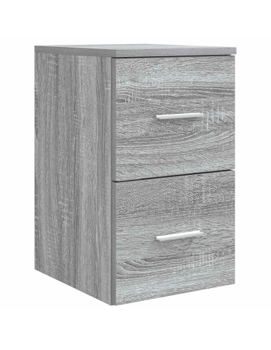 Set di mobili per il bagno 3 pz Sonoma grigio