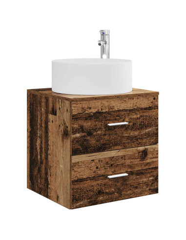 Set di mobili per il bagno 3 pz Legno antico