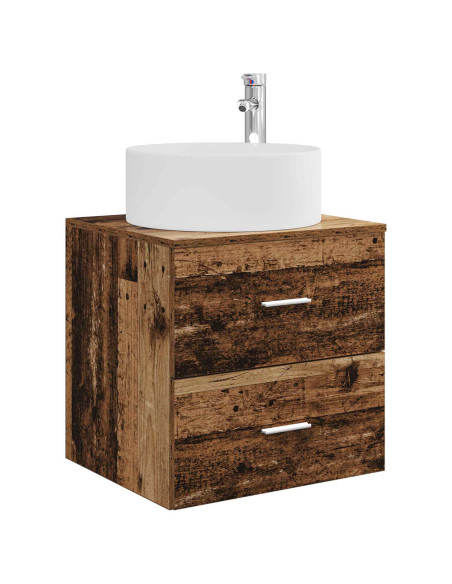 Set di mobili per il bagno 3 pz Legno antico