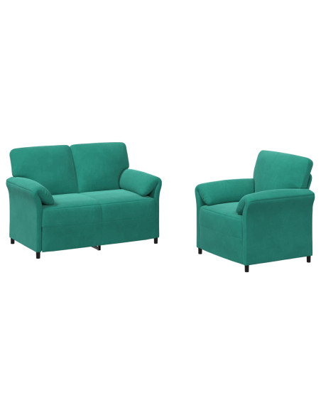 Set di divani 2 pz Turchese Velluto