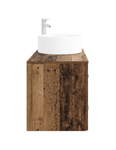 Set di mobili per il bagno 2 pz Legno antico